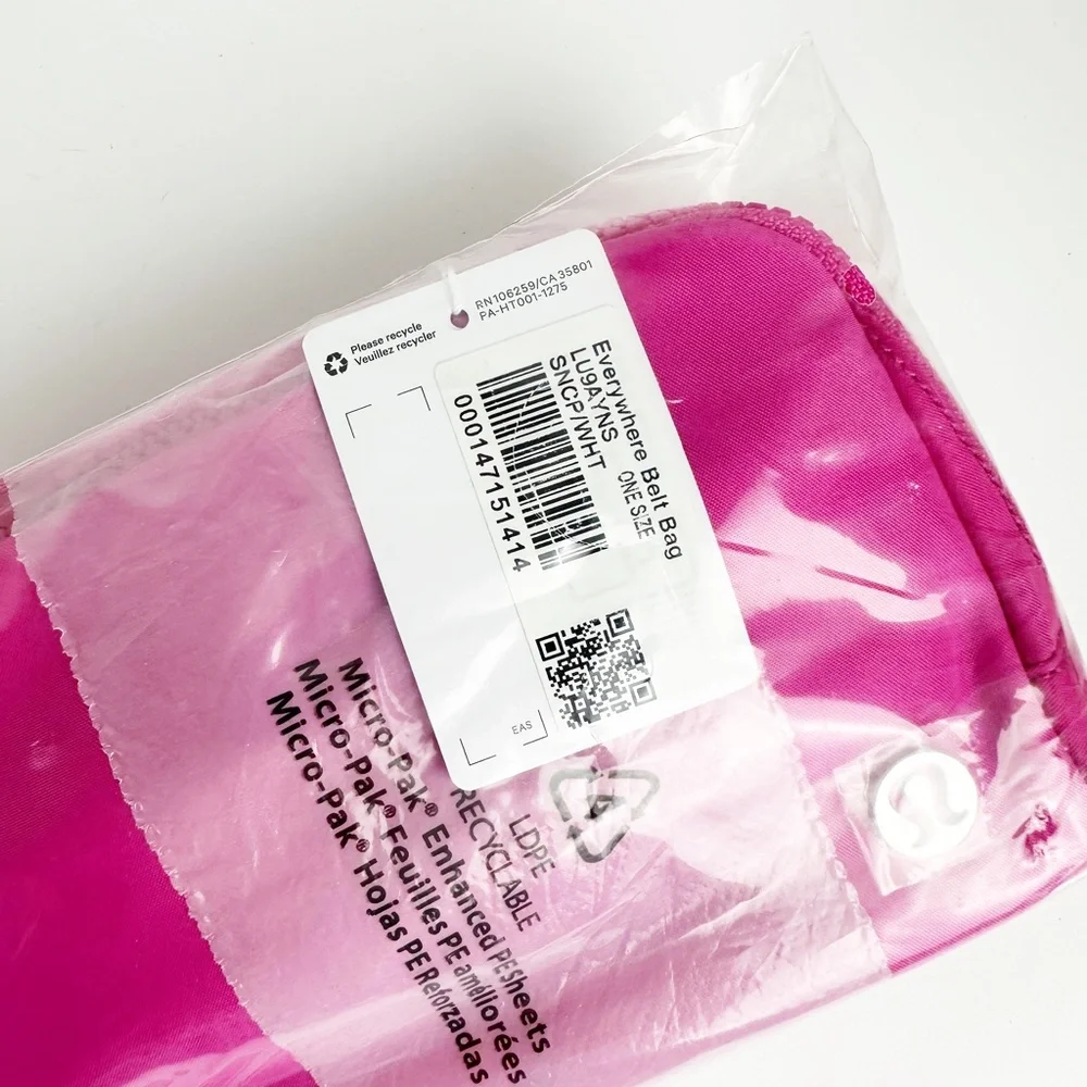 NWT Lululemon SONIC PINK Logo Everywhere 1L Belt Bag Fanny Hip Pack Crossbody - Picture 6 of 7